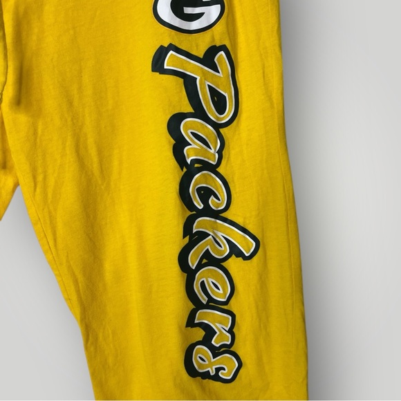 Green Bay Packers NFL Licensed Gold Green Women's XL Lounge Pajama Pants - Picture 3 of 7